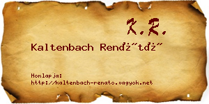 Kaltenbach Renátó névjegykártya
