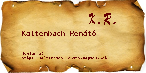 Kaltenbach Renátó névjegykártya